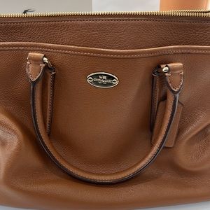 Coach Brown Pebbled Leather Crossbody Bag